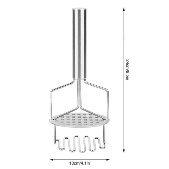 Slitstark rostfritt stål dubbellager kökspotatisstöt - lätt potatismos