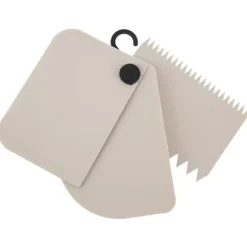 Slät, tandad degspatel, 3 st.