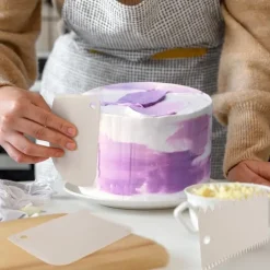 Slät, tandad degspatel, 3 st.