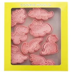 Små Kakformar av Plast - Dinosaurier - 8 st