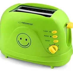 SMILEY 2-fack brödrost - ESPERANZA - 7 rostningsnivåer - Grön
