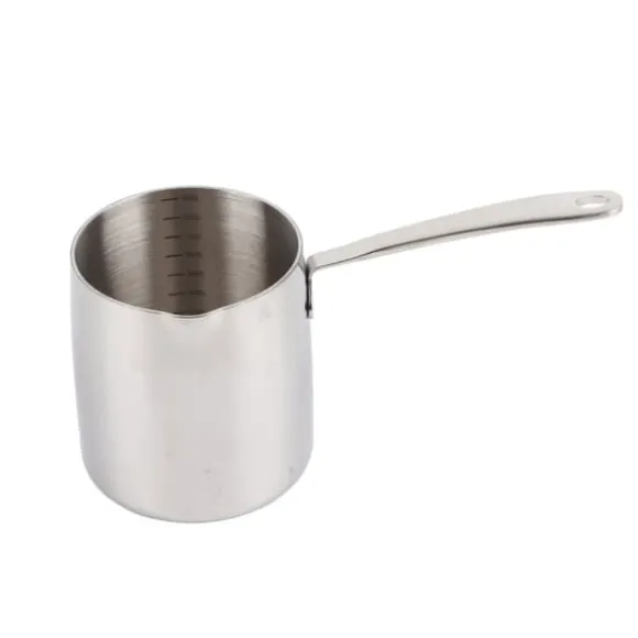 Smörvärmare i rostfritt stål med snabb värmeledning, tre lager, smörvärmare och noggranna skalor, 900 ml