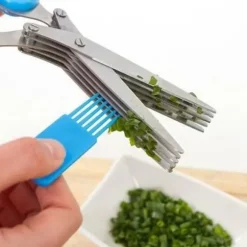 SM06267-Weiqiao örtsax 5-bladssax i rostfritt stål med utrustad med rengöringskam för Aromatiq-örter