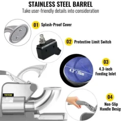 Snömaskin 47x36x85 cm Silver, rostfritt stål