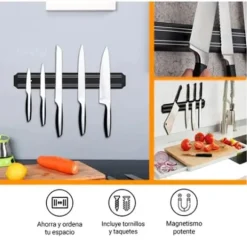 Snygg design magnetisk knivremsa för väggfäste - 38cm