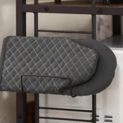 SoBuy Mikrovågsugn hylla med krokar, Kökshylla, hylla till mikrovågsugn,KCR08-PF