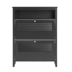 SoBuy Skoskåp med 2 fack Hallmöbel med förvaring FSR152-SCH