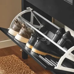 SoBuy Skoskåp med 2 fack Hallmöbel med förvaring FSR152-SCH