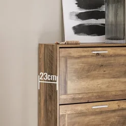 SoBuy Skoskåp med 3 fack Skohylla Hallmöbel med förvaring FSR137-L-F