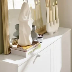 SoBuy Smal skoskåp med med 3 dörrar Skohylla Hallmöbler FSR114-W