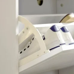 SoBuy Smal skoskåp med med 3 dörrar Skohylla Hallmöbler FSR114-W