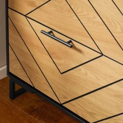 SoBuy Smalt skoskåp med 3 fack Skohylla hög Hallmöbler FSR164-SCH