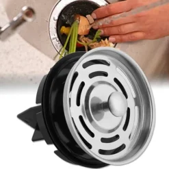 Sopförstörare med multifunktionsdispenser och tillbehör för vattenfilterplugg