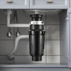 Sophantering 1/2 HP, kontinuerlig matavfallshantering, EZ Connect, effektiv hushållslösning, enkel installation, hållbar avfallshantering