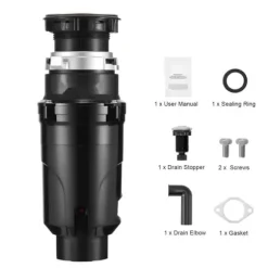 Sophantering 1/2 HP, kontinuerlig matavfallshantering, EZ Connect, effektiv hushållslösning, enkel installation, hållbar avfallshantering