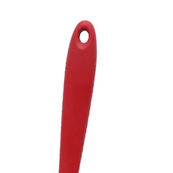 Soppslev Serveringssked Silikon 11,2 tum Bekvämt grepp Värmebeständigt köksredskap för middag Hem Röd