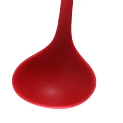 Soppslev Serveringssked Silikon 11,2 tum Bekvämt grepp Värmebeständigt köksredskap för middag Hem Röd