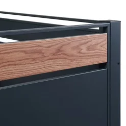 Soptunnesskydd Uusikaupunki 120x91x91 cm trämönster [en.casa]