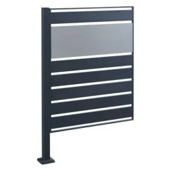 Soptunnesskydd Uusikaupunki 120x83x11 cm silver [en.casa]