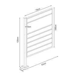 Soptunnesskydd Uusikaupunki 120x83x11 cm silver [en.casa]