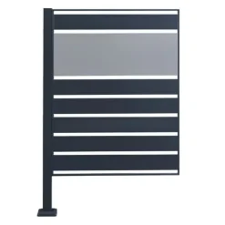 Soptunnesskydd Uusikaupunki 120x83x11 cm silver [en.casa]