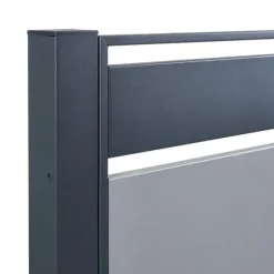 Soptunnesskydd Uusikaupunki 120x83x11 cm silver [en.casa]