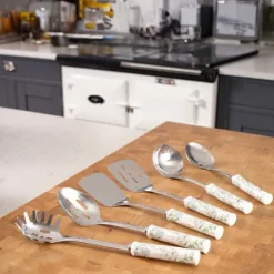 Spatel med skåror i rostfritt stål med keramiskt handtag Laura Ashley - Sage Parterre av Pendeford