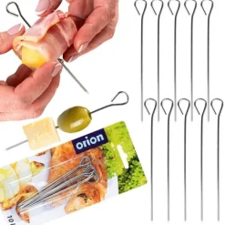 Spett för rullader, kött, stål, 10 cm, 10 st.