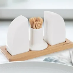 Spice Shaker Salt Peppar Shaker Set Salt Peppar Behållare Ställ