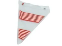 Spidspose 200x310+40 mm Rød/Hvid stribet,20 pk x 50 stk/krt