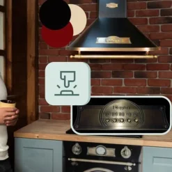 Spisfläkt 60 cm väggmonterad Kaiser A 6315 Em Empire Modell Svart 910 m³/h