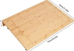 Spishäll Täckplatta - Skärbräda - Bambu - Rektangulär - 75 × 54 × 10 cm - Lila