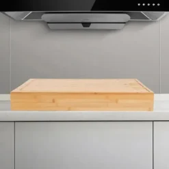 Spishäll Täckplatta - Skärbräda - Bambu - Rektangulär - 75 × 54 × 10 cm - Lila