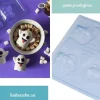 Spökformad 3D Chokladform - 3-delad Silikonform för Halloween Pralinform
