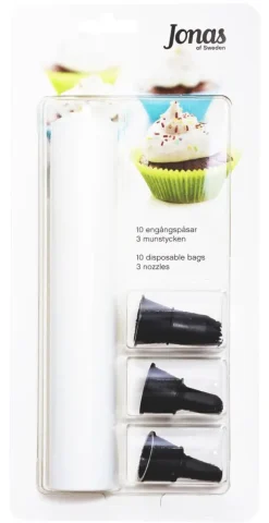 Spritspåse 10 st med 3 tyllar/munstycken