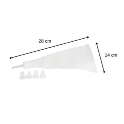 Spritspåse med 5 plastmunstycken 28 cm Zenker Smart Pastry