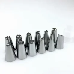 Spritspåse med 12-pack Tyllar för Bakning och Dekoration Rosa