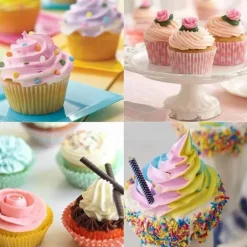 Spritspåse med 12-pack Tyllar för Bakning och Dekoration Rosa