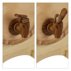 Spritudispenser, Träfat, 23x16x25,5 cm, Natur