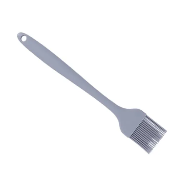 Össlingpensel Livsmedelskvalitetssilikon Avtagbar Värmebeständig Köksmatpensel För Bakning Grillning Matolja Smörsås Kalkon Ljusgrå