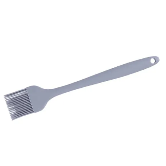 Össlingpensel Livsmedelskvalitetssilikon Avtagbar Värmebeständig Köksmatpensel För Bakning Grillning Matolja Smörsås Kalkon Ljusgrå