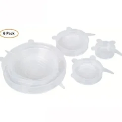 6st - Silikon Köksset Frukt Färsk Mat Saver Cover Diskmaskin Säker microwa_Y481