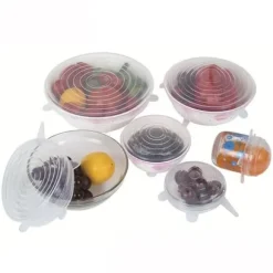 6st - Silikon Köksset Frukt Färsk Mat Saver Lock Diskmaskin Säker microwa_l481