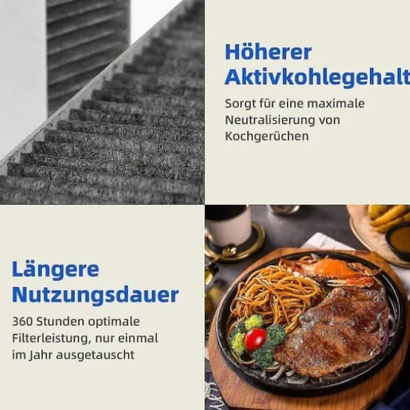 st aktivt kolfilter för fläktkåpa Siemens Hz9vrcr0 17004796 / Bosch Hez9vrcr0 17004805 / Neff Z821vr0 17004806, Gaggenau CA282111-Xin
