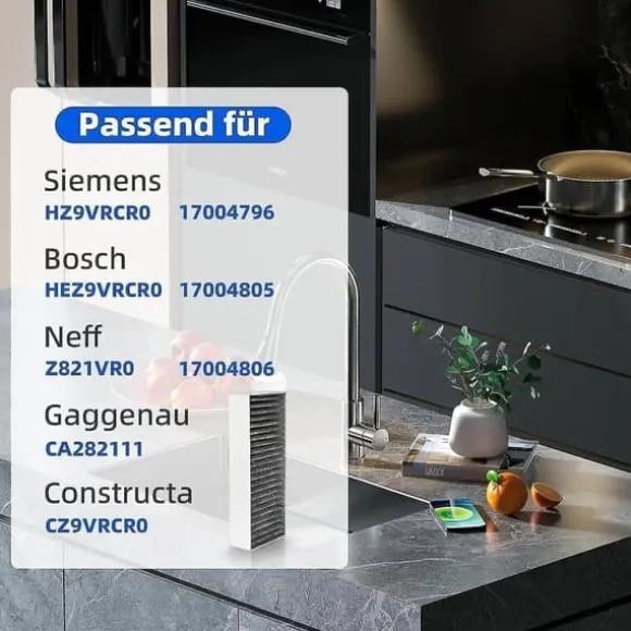 st aktivt kolfilter för fläktkåpa Siemens Hz9vrcr0 17004796 / Bosch Hez9vrcr0 17004805 / Neff Z821vr0 17004806, Gaggenau CA282111-Xin