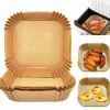 50st Fyrkantiga Airfryer Papper – Bakplåtspapper för Luftfritös 16cm