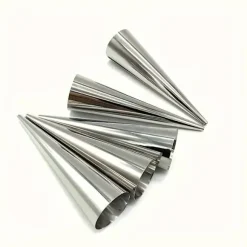 10st Grädde Horn Formare Cream Horn Mold Set i Rostfritt Stål - Strutformar