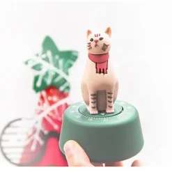 Söt katt mekanisk kökstimer 55 minuter nedräkningstimer