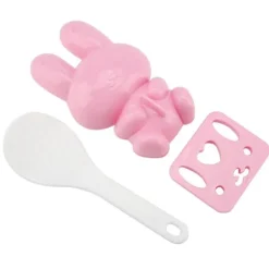 3st Livsmedelskvalitet PP Tecknad Kanin Modell Sushi Risform DIY Hantverk Onigiri Make Tool (Rosa)