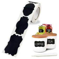 150st Retro Griffeletiketter Dekor för Burkar + Penna